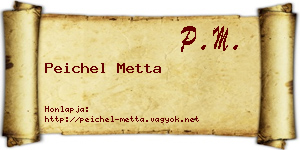 Peichel Metta névjegykártya
